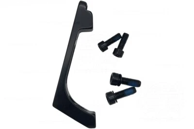 DISCOBRAKES Brake Adaptor, POST Mount Caliper to FLAT Mount Fork 140mm Rotor, 4 Bolts, Black