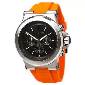 MK8296 Para hombres Dylan Esfera Negra IP Acero Naranja Correa de Silicona Cronógrafo... - Imagen 1 de 5