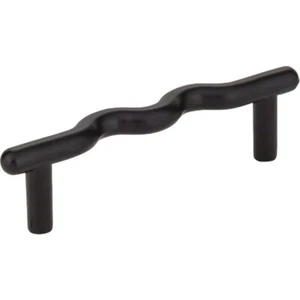 (25)-Elements Verona 3-7/8 In. Matte Black Wavy Cabinet Door Drawer Pull Z105MB - Picture 1 of 1