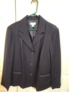 Cato Women's Size 20W Navy Pin Striped Blazer - Picture 1 of 8