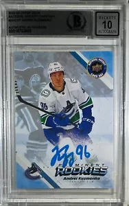 Andrei Kuzmenko auto 2023 Upper Deck Vancouver Canucks BAS rookie GM 10 Encap - Picture 1 of 3