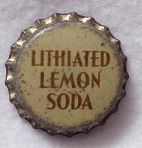 Lithiated Lemon Soda Bottle Cap - 14A11 - Picture 1 of 2