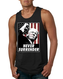 Camiseta sin mangas Never Surrender Trump Shot 2024 Election para hombre - Imagen 1 de 6