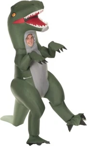 Giant Velociraptor Inflatable Costume Adult Dinosaur Blow Up Suit Halloween - Picture 1 of 6