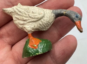 Originale alte antike Lineol Elastolin Masse Figur Handarbeit? Gans Germany - Bild 1 von 5