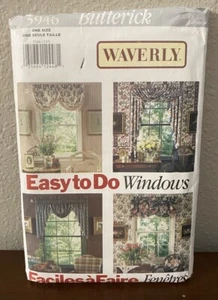 Butterick Waverly Pattern 3395 Easy To Do Window Scarves One Size Uncut - Picture 1 of 3