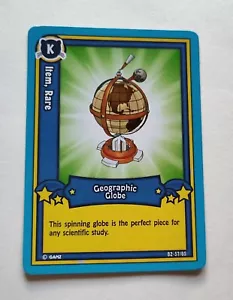 Webkinz Trading Card Series 2 Game Item, Rare Geographic Globe B2-57/85 - Picture 1 of 2