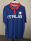 Fifth Sun Men Italia Short Sleeve Polo Shirt  Soccer Jersey Size