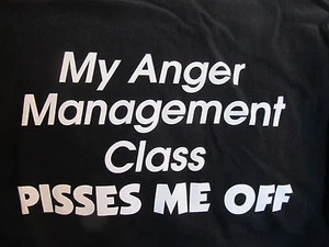 NEW "My Anger Management Class PISSES ME OFF" T-Shirt Gildan Ultra Mens Sz 2X - Picture 1 of 2
