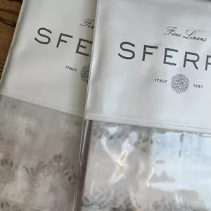 SFERRA~COSSITA~ICE~2 Boudoir Shams~Baumwollsatin~12 x 16~Neu mit Etikett~Made in Italy~Neu mit Etikett~ - Bild 1 von 7