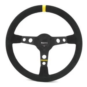 Momo Wildleder Sportlenkrad Modell MOD. 07 350mm schwarz black steering wheel vo - Afbeelding 1 van 5