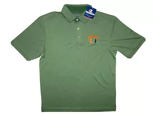 *NEW* Champion NCAA Miami Hurricanes Men's Green Polo; Size M - Picture 1 of 8