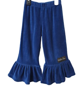 Matilda Jane Big Ruffles Pants 4 Girl Velour Pull On Holiday Magic Blue Easter - Picture 1 of 5