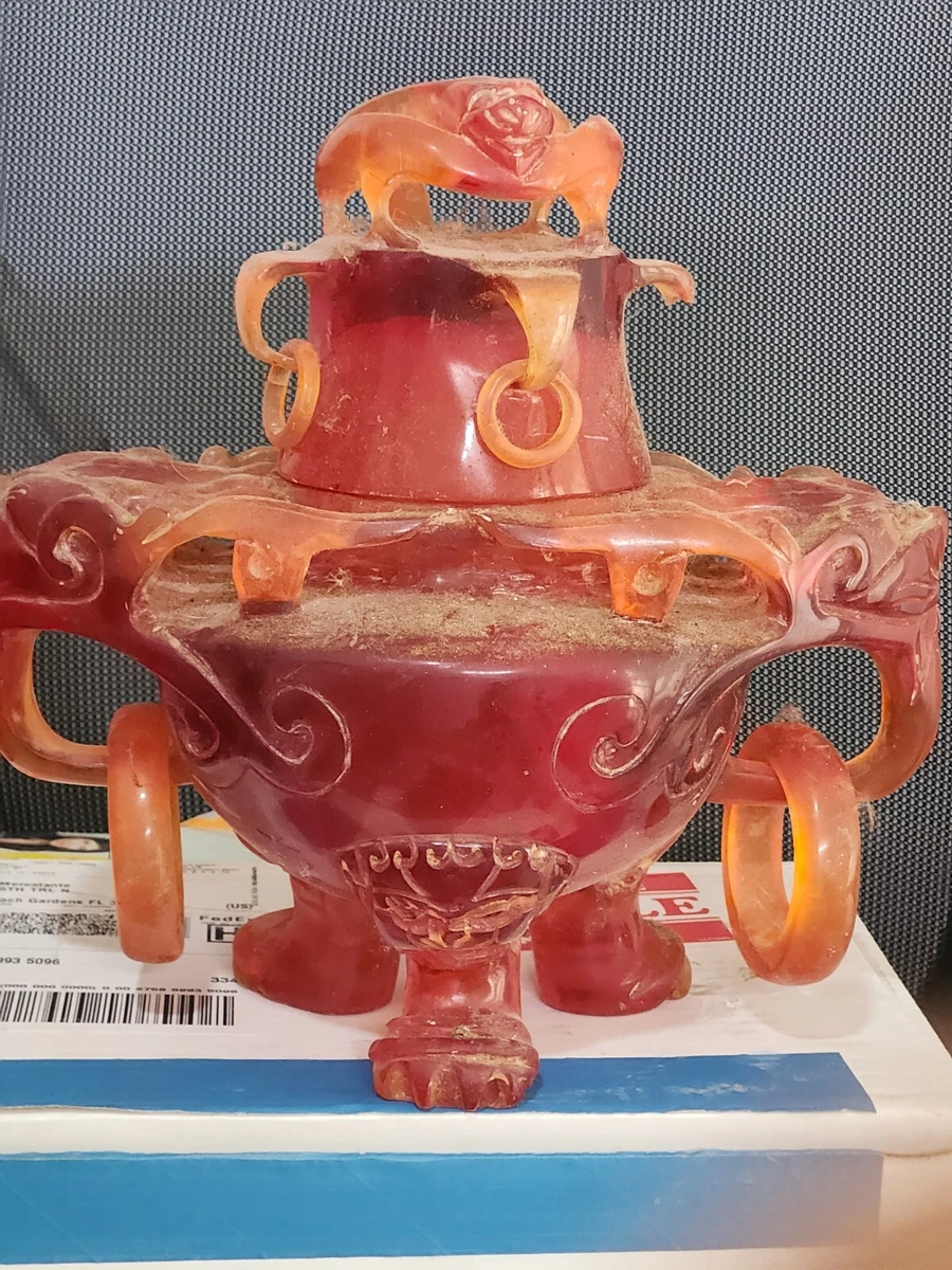 玛瑙主中国古董香炉| eBay 瑪瑙彫刻香炉 石雕香炉的传统雕刻- 石雕