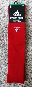 Adidas Utility Sock Multi Sport Climalite/Compression Red Socks!! Size L NWT!! - Picture 1 of 4