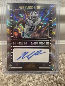 2022 Panini Playbook - Hash Marks Gold #HM-MP Micah Parsons /99 (AU) - Picture 1 of 2