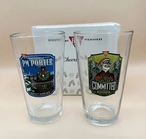 BJ's Restaurant Brewhouse Holiday Cheers "Committed" "PM Porter" 2 Pint Gläser - Bild 1 von 1