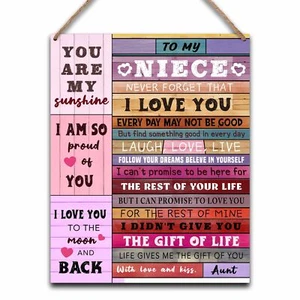 Niece Gifts from Auntie Uncle Gift for Niece from Aunt Bedroom Wall Art Decor... - Picture 1 of 5