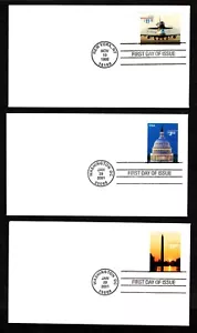 U.S. #s 3262-3472-3473 Express & Priority FDCs Uncacheted Unaddressed; CV $46.25 - Picture 1 of 5