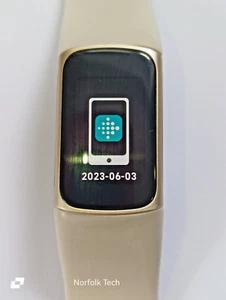 Fitbit Charge 5. Lunar White / Gold. AMOLED Screen, SpO2 Monitor, GPS, ECG, NFC - Picture 1 of 4