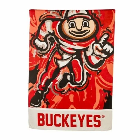 Ohio State Buckeyes Justin Patten NCAA 2-Sided 18" x 12.5" Garden House Flag Cover