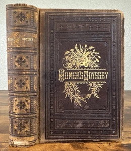 1882 THE ODYSSEY OF HOMER: ALEXANDER POPE TRANS. FLAXMAN’S DESIGNS~LEATHER BOUND - Bild 1 von 15
