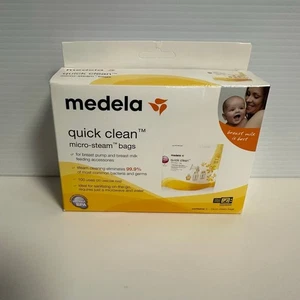 Medela Quick Clean Micro-Steam Bags for Breast Pump Accessories - White/Yellow - Picture 1 of 6