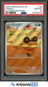 Pokemon 2025 Sandile 135/086 IR Black Bolt GEM MINT PSA 10 - Bild 1 von 3
