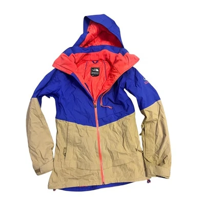 The North Face Women's Small Steep Series Ski Snow Jacket Blue Tan CoralRetro - Image 1 of 4