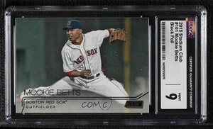2015 Topps Stadium Club Black Foil /201 Mookie Betts #101 CGC 9 Mint - Picture 1 of 3
