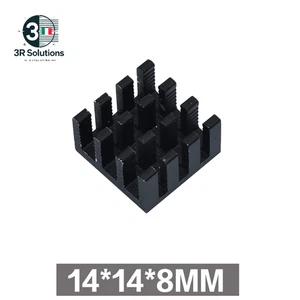 14*14*8Mm Radiatore in Alluminio Nero Dorato IC Dissipatore Di Calore Dissipator - Zdjęcie 1 z 20