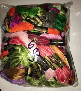 6 oz bag of misc FLOSS CRAFTS SEWING cross stitch embroidery hobbies smoke free - Picture 1 of 3