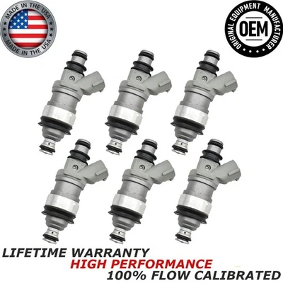 Inyectores de combustible OEM 6X Denso 1992-1998 Lexus ES300 Toyota Camry Tacoma 3,4 L V6 Foto 1 de 4