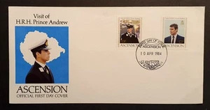 Ascension Islands Stamps 1984 Prince Andrew Royal Visit First Day Cover  (w) - Picture 1 of 2