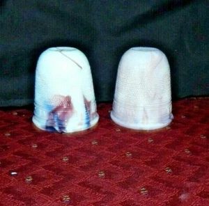2) DEDALES (GAFAS DE CHUPITO) ESCORIA PÚRPURA "SOLO UN DEDAL COMPLETO" Talla Gran Abuela - Imagen 1 de 5