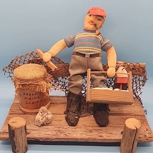 Jeanne Maker Fresh Maine Clams Diorama Nautical Art - Picture 1 of 7