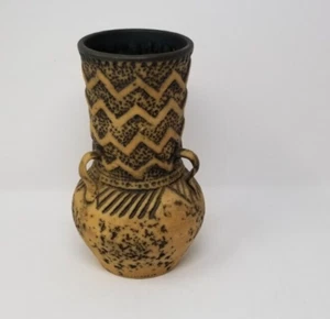 VTG MCM Jasba West Germany Antik Series Art Pottery Vase Zig Zag 151/21 - Picture 1 of 21