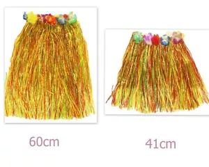 Adult Kids Hawaiian Costume Tropical Dress Hula Luau Leis Skirt Party Dress Up - Picture 1 of 3