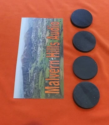 4 x Sorbothane Discs/Feet 25 mm. Diameter x 3.8mm. Enhanced Sound & Isolation. - Image 1 of 2