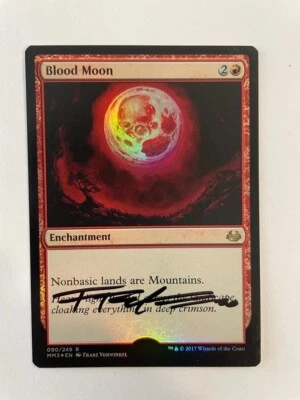MTG ARTIST PROOF FOIL MODERN MASTERS  BLOOD MOON SIGNED ARTIST FRANZ VOHWINKEL - Image 1 of 4