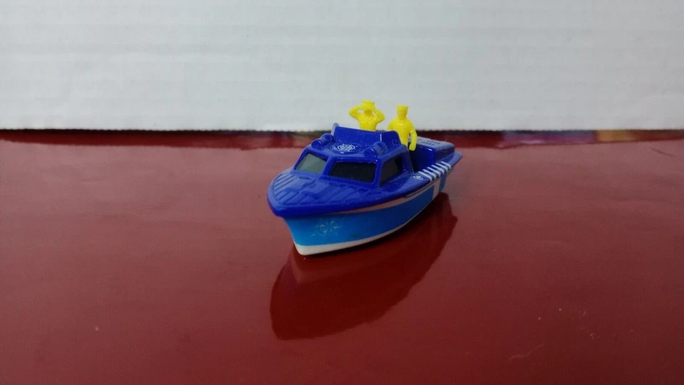 Matchbox barco de lançamento policial 0D-593 com rodas 1976 fundido escala 1:64 - Imagem 1 de 4