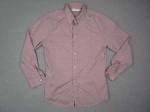 Aloha Rag Shirt Mens Small Red Button Up Long Sleeve Twill Made in Japan - Picture 1 of 13