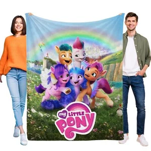 My Little Pony Flanelldecke weich Schlafsofa Überwurf Geburtstag Geschenk - Bild 1 von 14