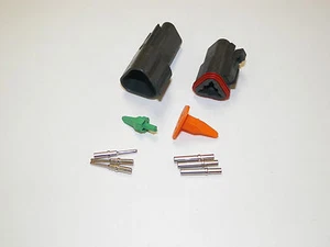 3X BLACK DEUTSCH DT SERIES CONNECTOR SET 16-18-20 GA SOLID NICKEL TERMINALS - Bild 1 von 1
