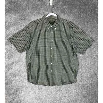 Camisa Eddie Bauer Seersucker con botones para hombre talla L a cuadros manga corta bolsillo Foto 1 de 4