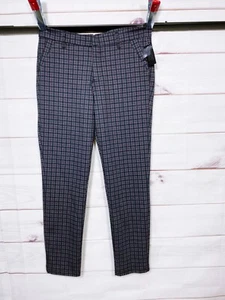 Kut From The Kloth Womens Skinny Pants Size 12S Gray Plaid Flat Front Mid-Rise - Picture 1 of 8