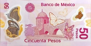 Mexico 50 Pesos 2019 Prefix Z Polymer Unc - Foto 1 di 2