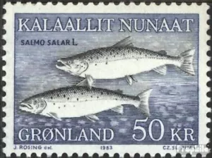 sellos Dinamarca - Groenlandia 1983 Mi 140 sobres primer día 1983 fauna marina - Imagen 1 de 1