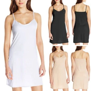Solid Color Backless Slip Under Dress Sling Dress Sleeveless Short Dress - Picture 1 of 12