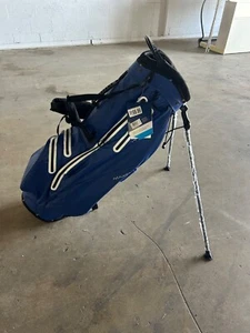MAXFLI Honors 2 Waterproof Lite 4-Way Stand Golf Bag - Blue/White - Picture 1 of 7